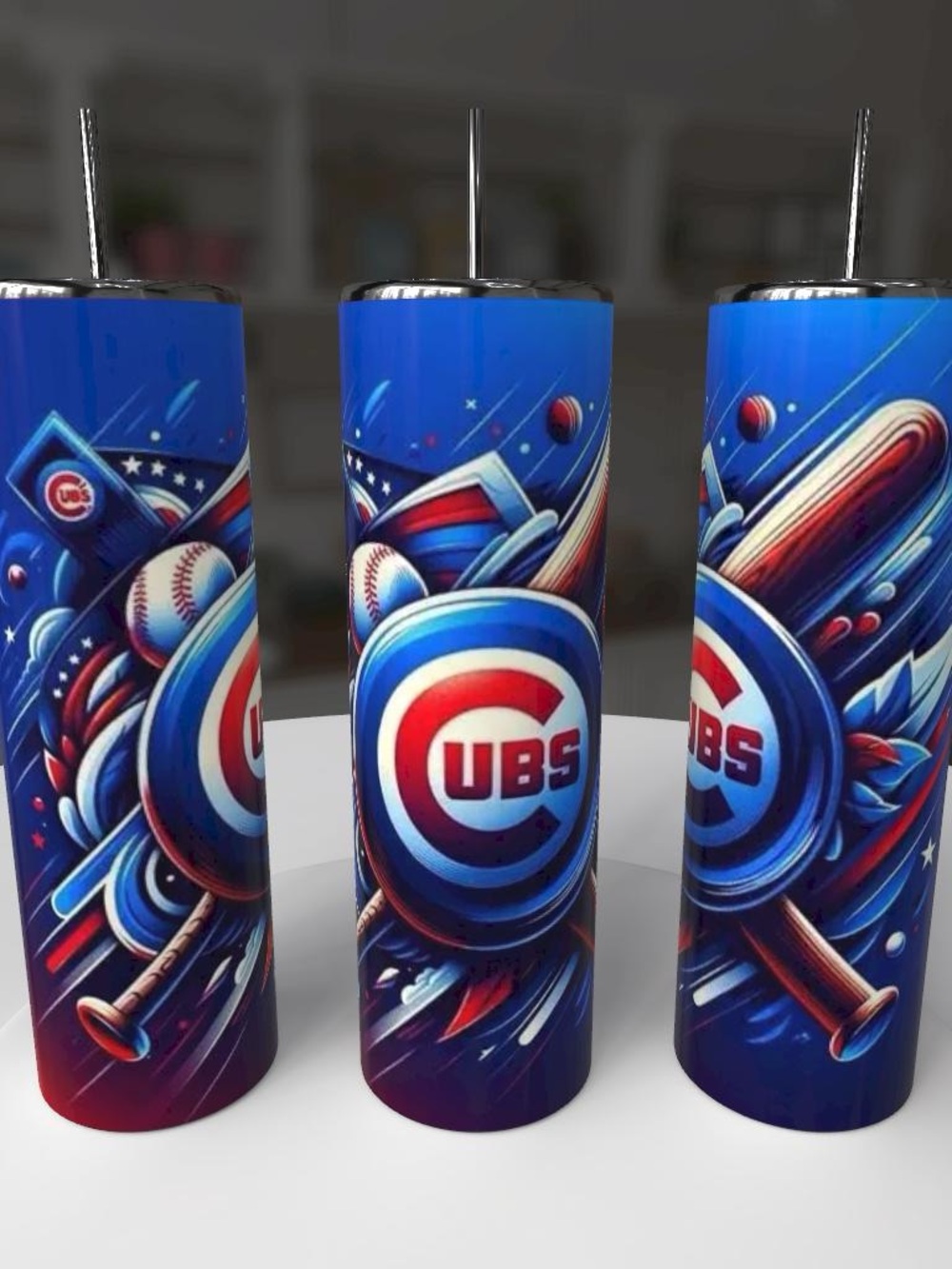 Chicago Cubs Blue Logo Stainless Tumbler - MLB Team Design